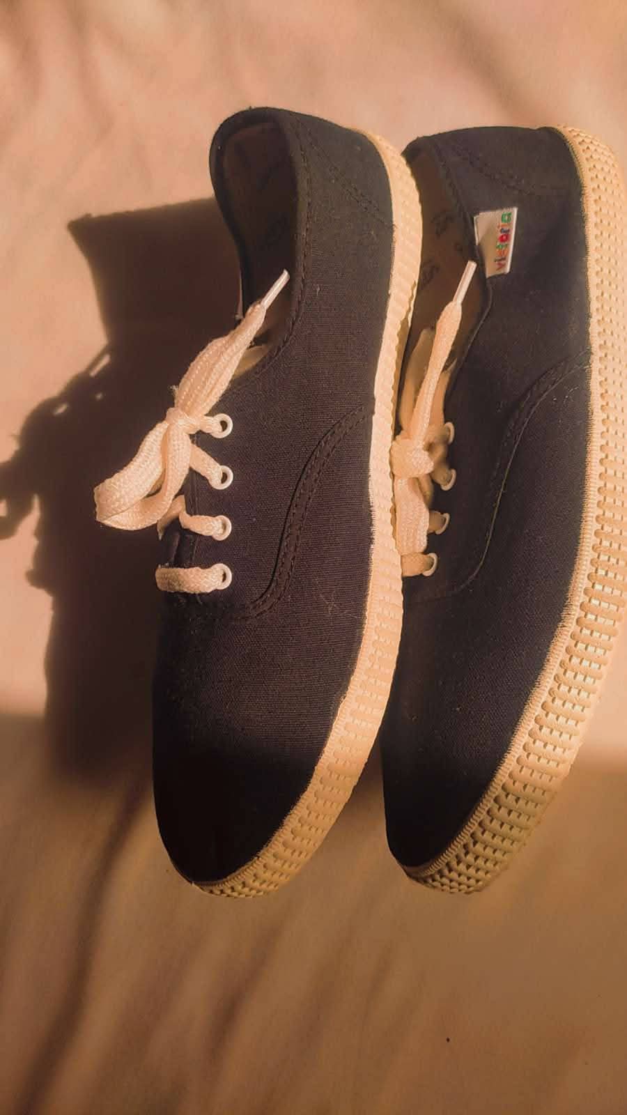 Black Victoria Canvas Kicks | Tannery Lace-Ups