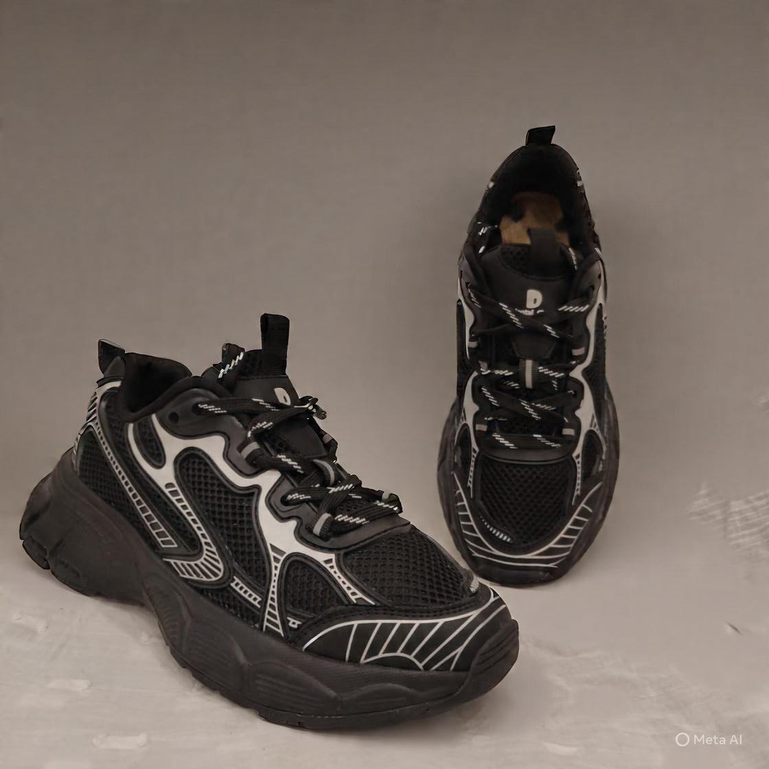 Black & White Chunky Sneakers | Bold & Stylish
