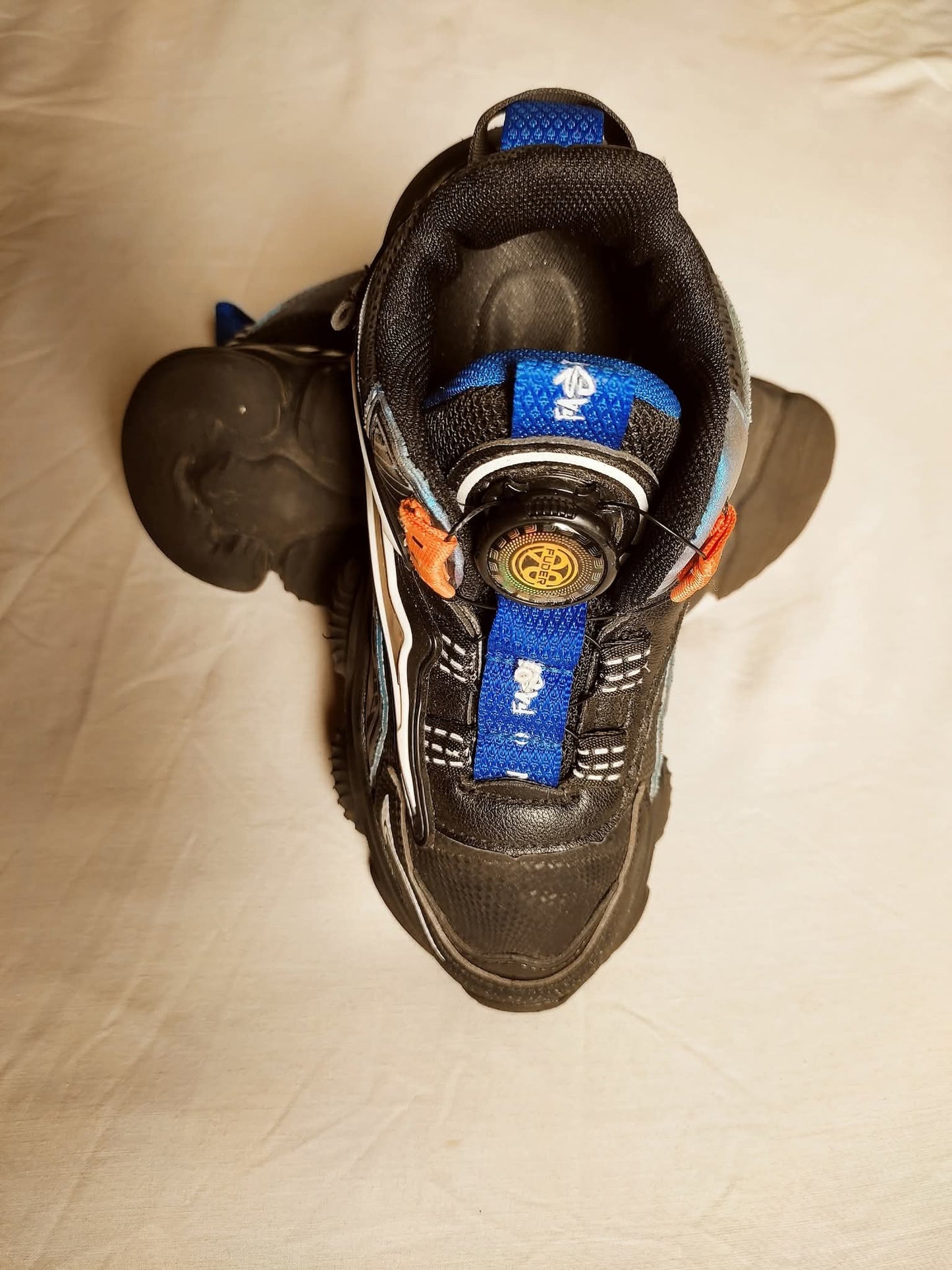 Dad Sneakers Vibes: Black & Blue Chunky Trainers 🚀"